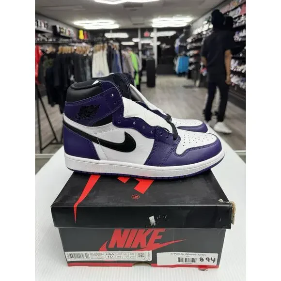 Size 10 - Air Jordan 1 Retro High OG Court Purple 2.0 55088-500 2020 - Picture 3 of 9